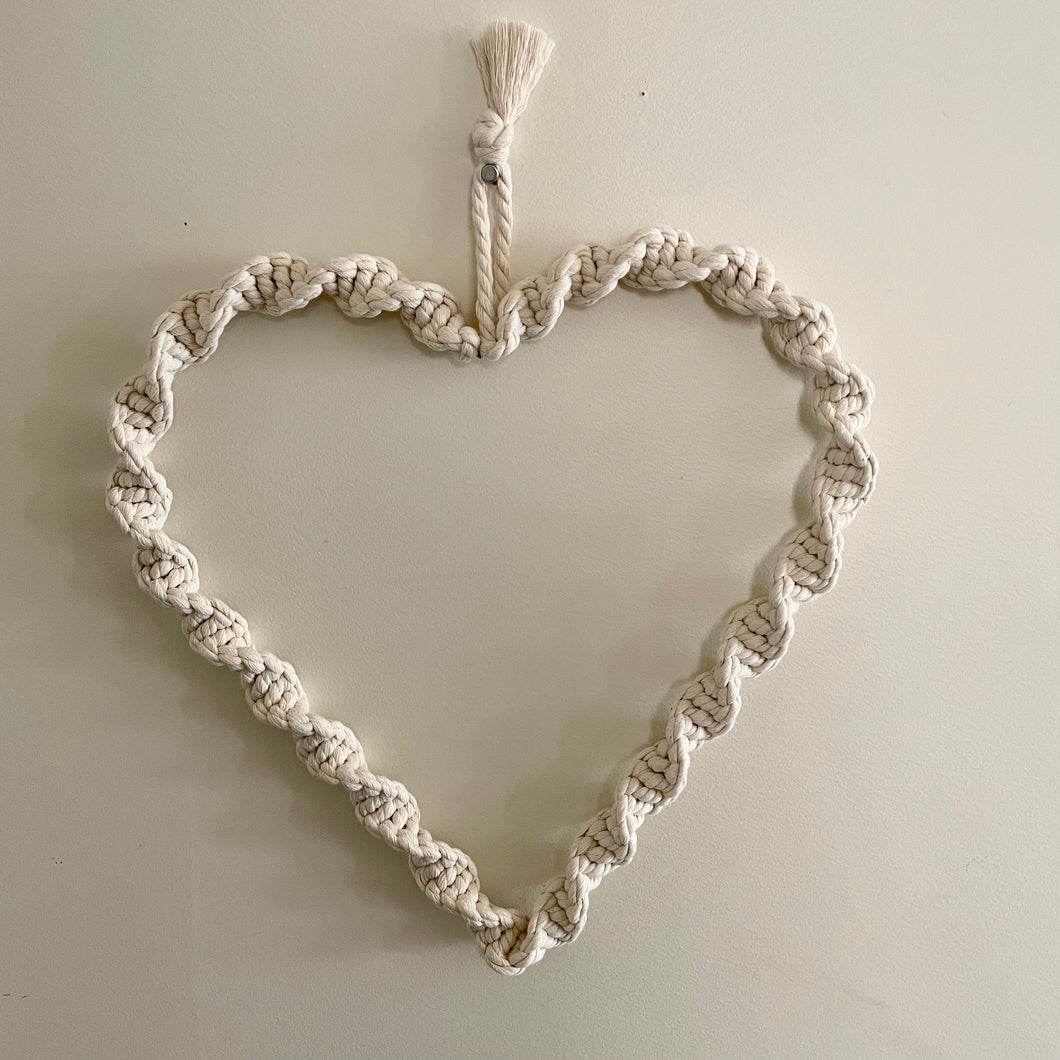 Macrame Heart Wreath